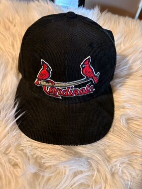 Cardinals Corduroy Baseball Cap with Red Embroidered Logo
